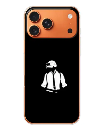 Чехол для Apple iPhone 18 Pro Max с картинкой «PUBG — белый шлем»