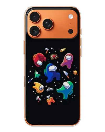 Чехол для Apple iPhone 18 Pro Max с картинкой «Among Us космос» Чехол для Apple iPhone 18 Pro Max с картинкой «Among Us космос»