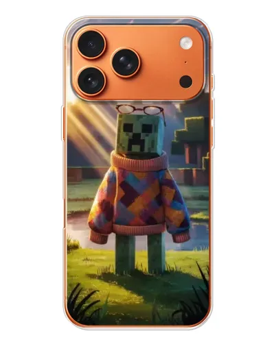 Чехол для Apple iPhone 18 Pro Max с картинкой «Крипер в свитере» Чехол для Apple iPhone 18 Pro Max с картинкой «Крипер в свитере»