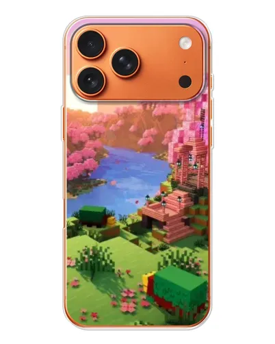 Чехол для Apple iPhone 18 Pro Max с картинкой «Розовое дерево Minecraft» Чехол для Apple iPhone 18 Pro Max с картинкой «Розовое дерево Minecraft»