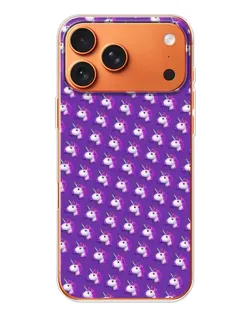 Чехол для Apple iPhone 18 Pro Max с картинкой «Единороги на фиолетовом»