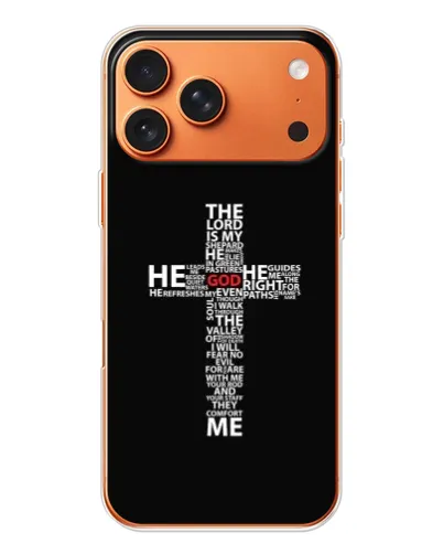 Чехол для Apple iPhone 18 Pro Max с картинкой «Текстовый крест» Чехол для Apple iPhone 18 Pro Max с картинкой «Текстовый крест»