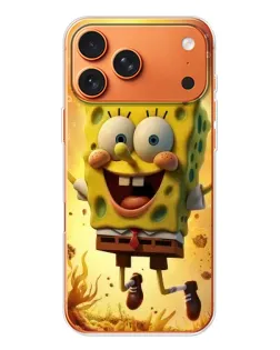 Чехол для Apple iPhone 18 Pro Max с картинкой «Губка Боб прыгает»