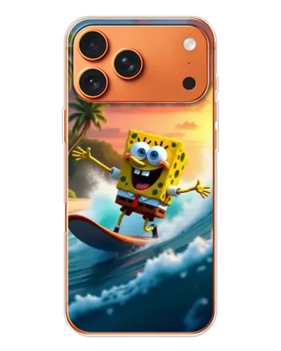 Чехол для Apple iPhone 18 Pro Max с картинкой «Губка Боб серфингист» Чехол для Apple iPhone 18 Pro Max с картинкой «Губка Боб серфингист»