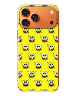 Чехол для Apple iPhone 18 Pro Max с картинкой «Паттерн Губка Боб»