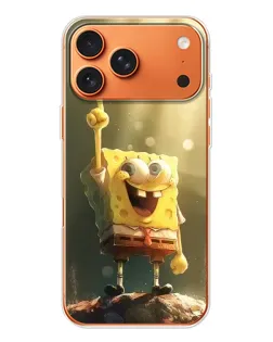 Чехол для Apple iPhone 18 Pro Max с картинкой «Сияющий Спанч Боб»