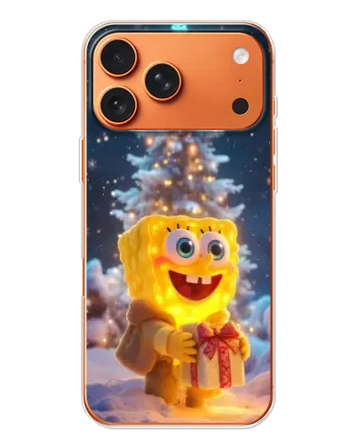 Чехол для Apple iPhone 18 Pro Max с картинкой «Рождественский Спанч Боб» Чехол для Apple iPhone 18 Pro Max с картинкой «Рождественский Спанч Боб»