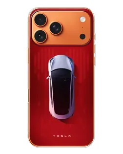 Чехол для Apple iPhone 18 Pro Max с картинкой «Tesla Top View»
