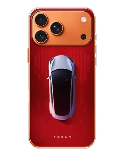 Чехол для Apple iPhone 18 Pro Max с картинкой «Tesla Top View»
