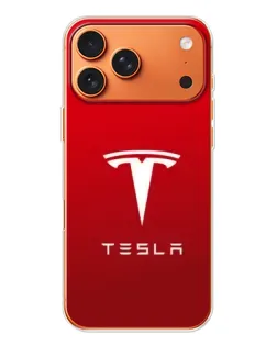 Чехол для Apple iPhone 18 Pro Max с картинкой «Tesla Red Classic»