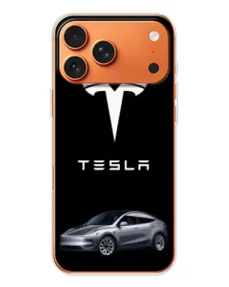 Чехол для Apple iPhone 18 Pro Max с картинкой «Tesla Model Y»