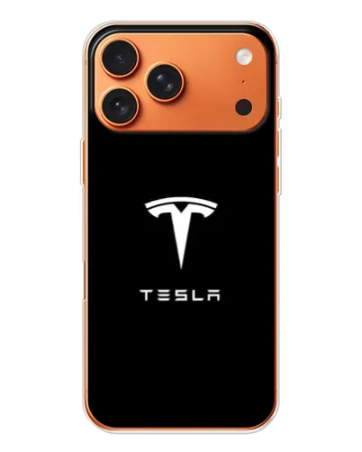 Чехол для Apple iPhone 18 Pro Max с картинкой «Tesla White Logo»