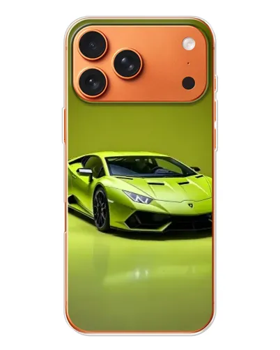 Чехол для Apple iPhone 18 Pro Max с картинкой «Салатовый Lamborghini Huracan»