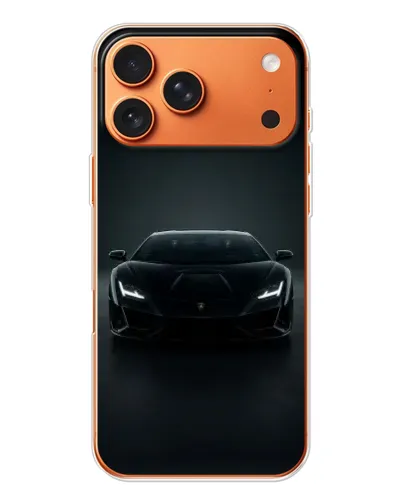 Чехол для Apple iPhone 18 Pro Max с картинкой «Черный Lamborghini Aventador»