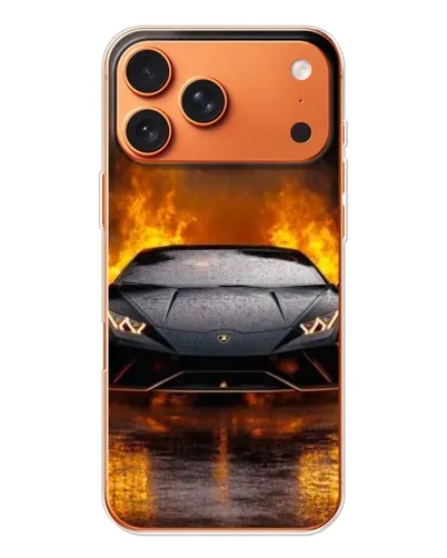 Чехол для Apple iPhone 18 Pro Max с картинкой «Lamborghini в огне»