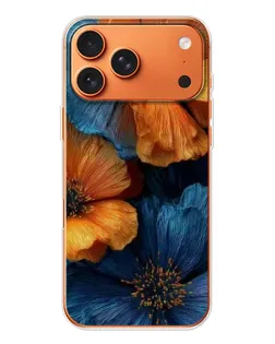 Чохол для Apple iPhone 18 Pro Max з картинкою «Яскрава синьо-помаранчева флора» Чохол для Apple iPhone 18 Pro Max з картинкою «Яскрава синьо-помаранчева флора»