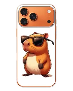 Чехол для Apple iPhone 18 Pro Max с картинкой «Капибара в очках»