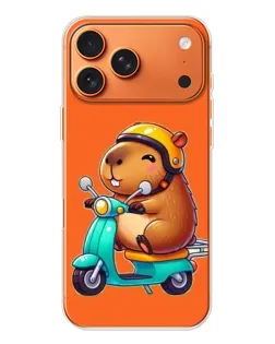 Чехол для Apple iPhone 18 Pro Max с картинкой «Капибара на скутере»