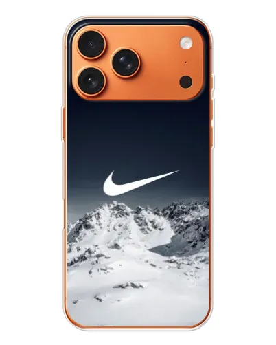 Чехол для Apple iPhone 18 Pro с картинкой «Nike — зимние горы»