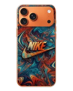 Чехол для Apple iPhone 18 Pro с картинкой «Nike в абстракции»