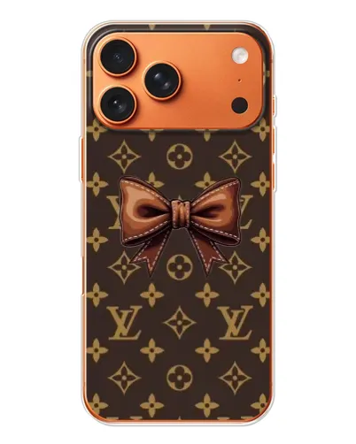 Чехол для Apple iPhone 18 Pro с картинкой «LV с бантом»