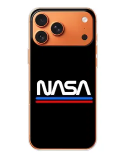 Чехол для Apple iPhone 18 Pro с картинкой «NASA — классика Red Blue»