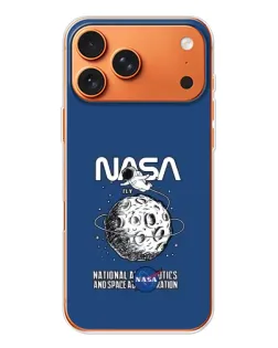 Чехол для Apple iPhone 18 Pro с картинкой «NASA — лунная миссия»