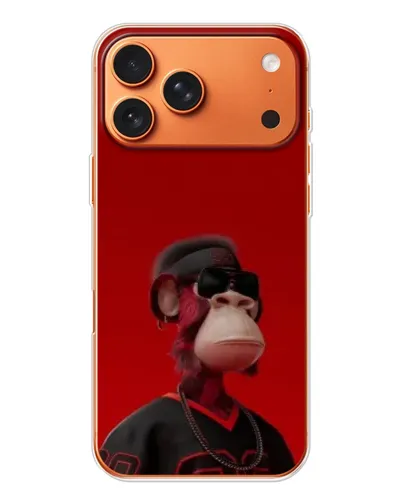 Чехол для Apple iPhone 18 Pro с картинкой «Bored Ape в красном»