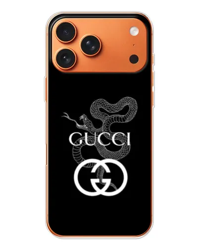 Чехол для Apple iPhone 18 Pro с картинкой «Gucci — серебряная змея»