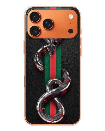 Чохол для Apple iPhone 18 Pro з картинкою «Gucci — змія на смузі» Чохол для Apple iPhone 18 Pro з картинкою «Gucci — змія на смузі»