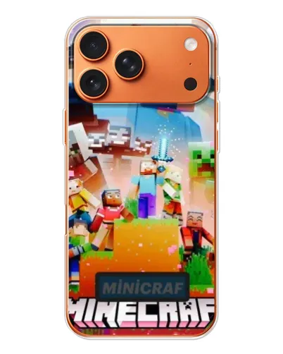 Чехол для Apple iPhone 18 Pro с картинкой «Minecraft герои игры»