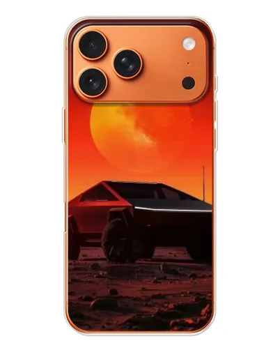 Чехол для Apple iPhone 18 Pro с картинкой «Cybertruck на Марсе»