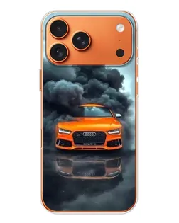 Чохол для Apple iPhone 18 Pro з картинкою «Audi у хмарах диму»