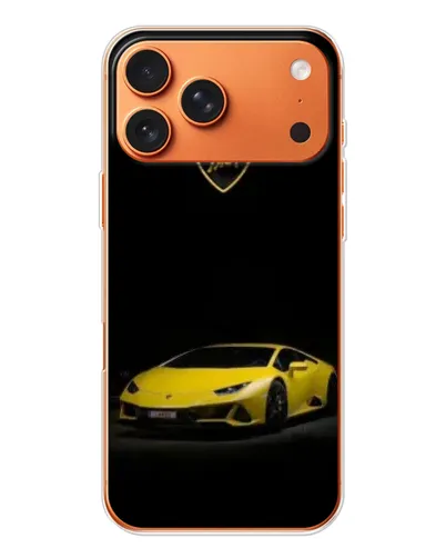 Чехол для Apple iPhone 18 Pro с картинкой «Lamborghini желтый акцент»