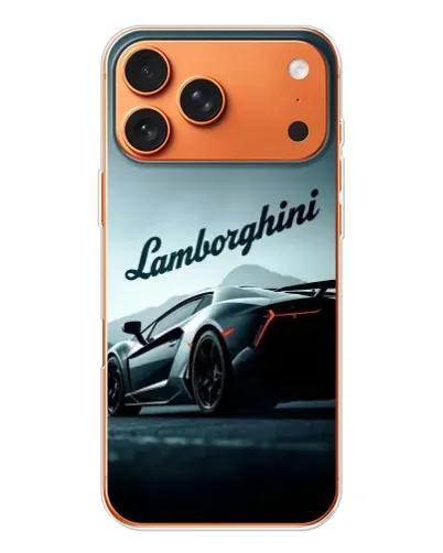 Чехол для Apple iPhone 18 Pro с картинкой «Классическая надпись Lamborghini»