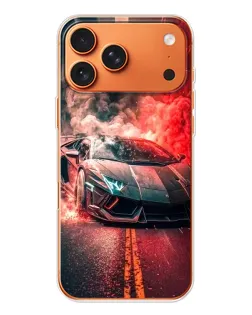 Чехол для Apple iPhone 18 Pro с картинкой «Lamborghini красный дым»