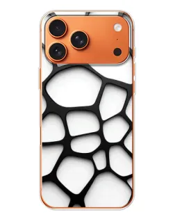 Чехол для Apple iPhone 18 Pro с картинкой «Белая объемная сетка» Чехол для Apple iPhone 18 Pro с картинкой «Белая объемная сетка»