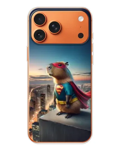 Чехол для Apple iPhone 18 Pro с картинкой «Капи-мен супергерой»