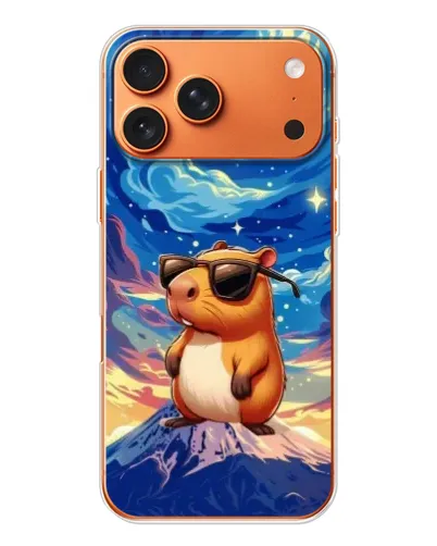 Чехол для Apple iPhone 18 Pro с картинкой «Капибара Ван Гога»