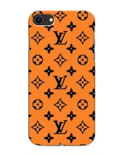 Чехол для iPhone 8 с картинкой «Оранжевый стиль LV»