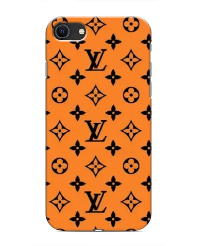 Чехол для iPhone 8 с картинкой «Оранжевый стиль LV»