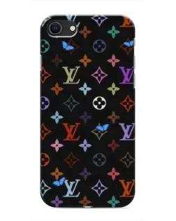 Чехол для iPhone 8 с картинкой «Цветная монограмма LV»