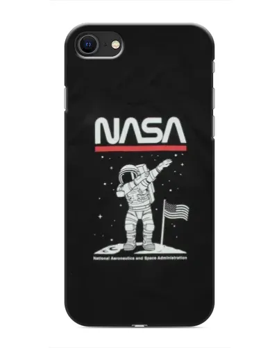 Чехол для iPhone 8 с картинкой «NASA — шагаем по Луне»