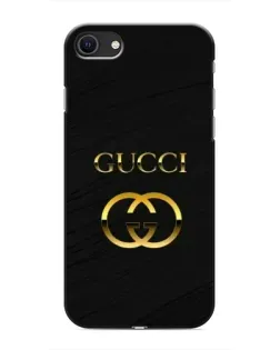 Чехол для iPhone 8 с картинкой «Золотой логотип Gucci»