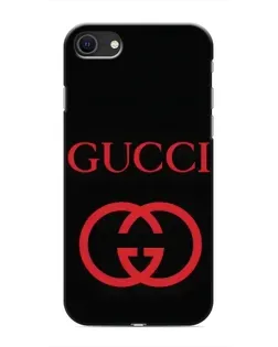 Чехол для iPhone 8 с картинкой «Gucci — красный логотип»
