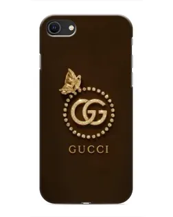 Чехол для iPhone 8 с картинкой «Gucci — золотая бабочка»