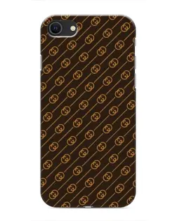 Чехол для iPhone 8 с картинкой «Gucci — золотые диагонали»