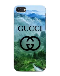 Чехол для iPhone 8 с картинкой «Gucci — горный пейзаж»