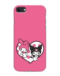 Чехол для iPhone 8 с картинкой «Kuromi и My Melody»