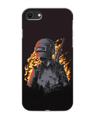 Чехол для iPhone 8 с картинкой «PUBG — огненный силуэт» Чехол для iPhone 8 с картинкой «PUBG — огненный силуэт»